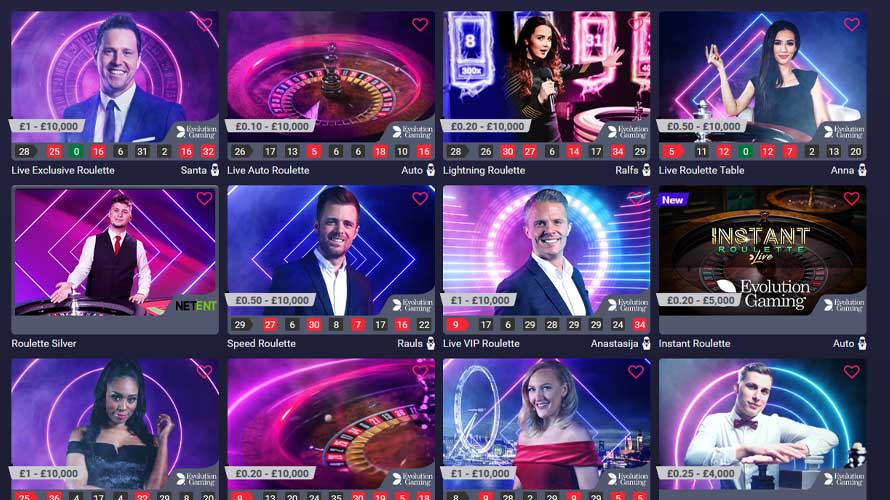 LiveRoulette Live Casino Portfolio