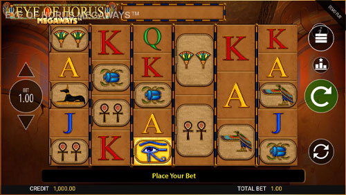 Eye of Horus Megaways Slot Reels